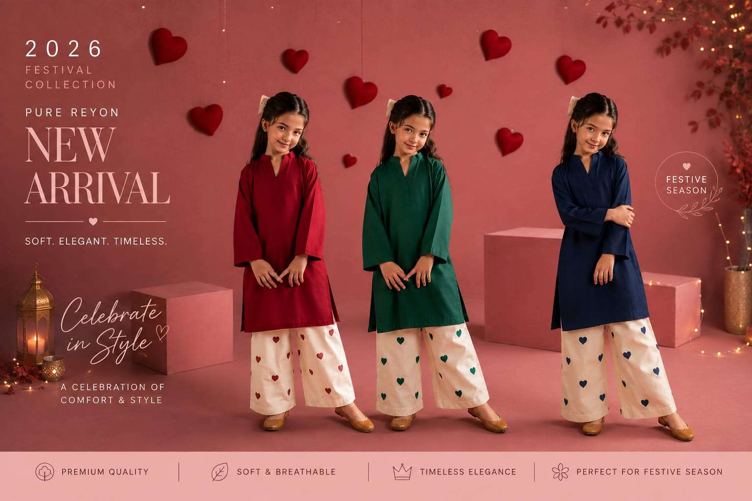 K 2001 COLOR SERIES RAYON EMBROIDERY KURTI PALAZZO FOR KIDS GIRL TREND FESTIVAL WEBSITE